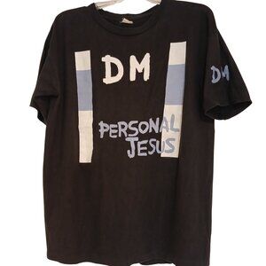 Very Rare VTG Depeche Mode DM Personal Jesus Black 1990 Original T-Shirt